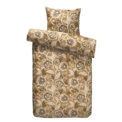 Dekbedovertrek Linea Botanisch - Oker - 140x220 Cm