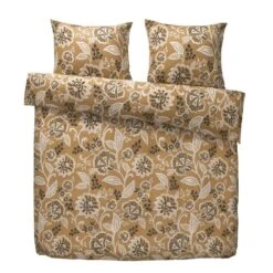 Dekbedovertrek Linea Botanisch - Oker - 240x220 Cm