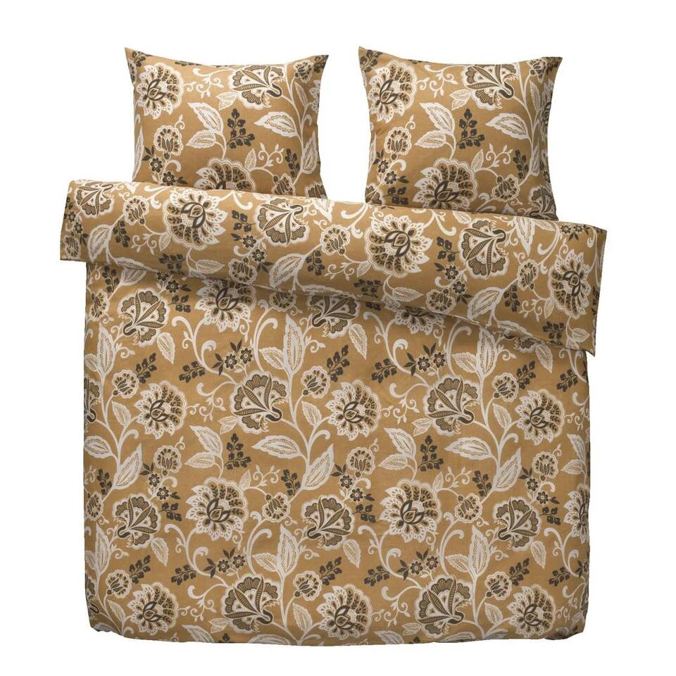 Dekbedovertrek Linea Botanisch - Oker - 240x220 Cm 3 Dekbedovertrek Linea Botanisch - Oker - 240x220 Cm