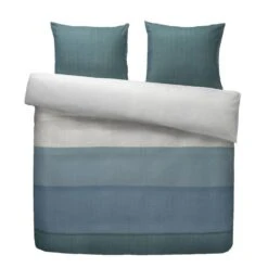 Dekbedovertrek Hedda Strepen - Blauw - 240x220 Cm