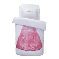 Comfort Dekbedovertrek Belle Prinses - Wit/roze - 140x200 Cm -Leen Bakker Winkel 31106081 0100