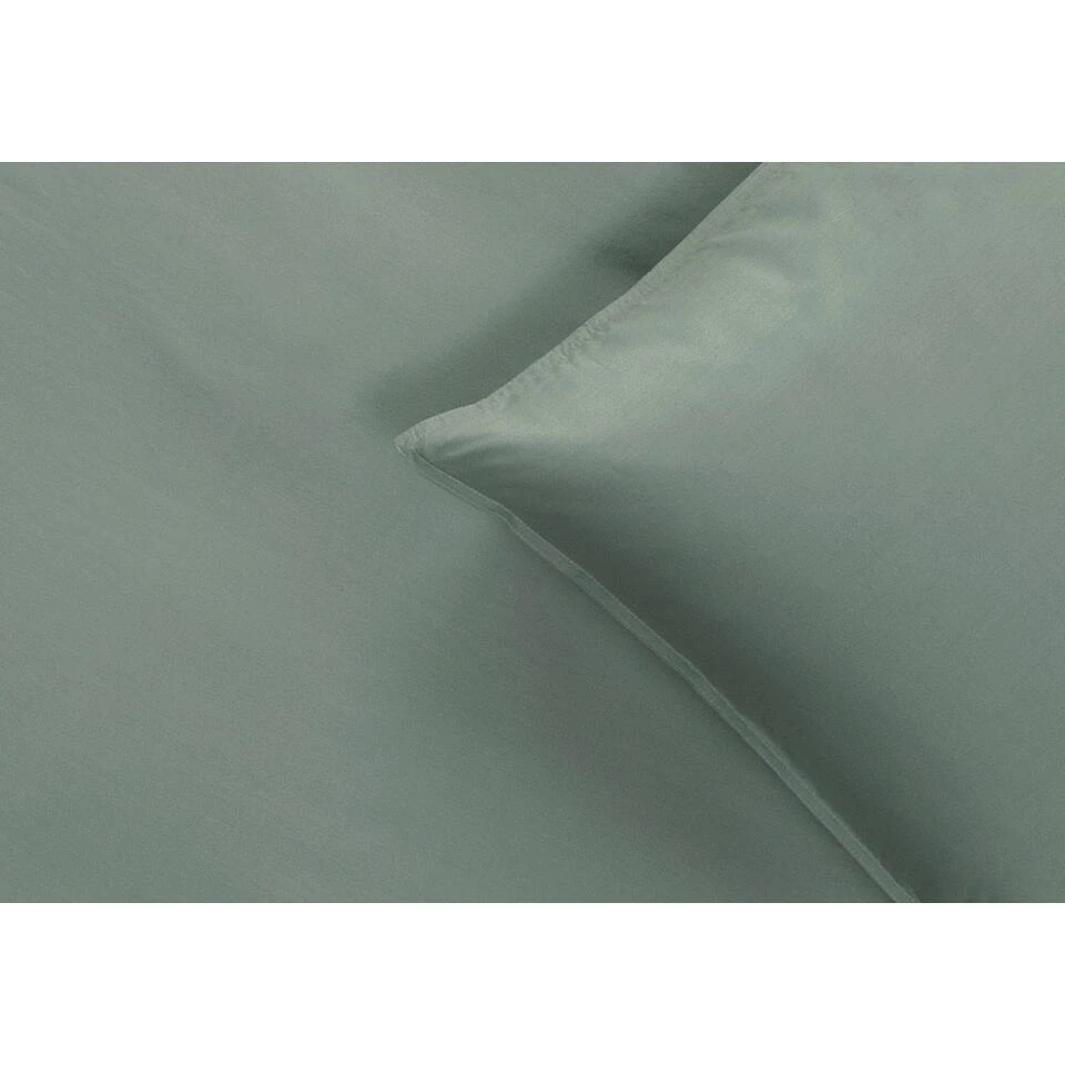 Comfort Dekbedovertrek Jorrit Effen - Groen - 140x200/220 Cm 4 Comfort Dekbedovertrek Jorrit Effen - Groen - 140x200/220 Cm - Afbeelding 2