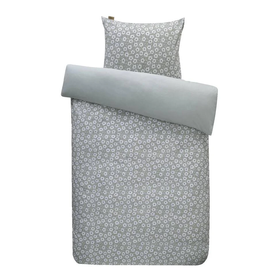 Dindi Home Dekbedovertrek Cute Flowers Bloemen - Groen - 140x200/220 Cm 3 Dindi Home Dekbedovertrek Cute Flowers Bloemen - Groen - 140x200/220 Cm