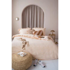 Dindi Home Dekbedovertrek Sleepover Party Ruiten - Roze - 200x200/220 Cm -Leen Bakker Winkel 31106105 9050