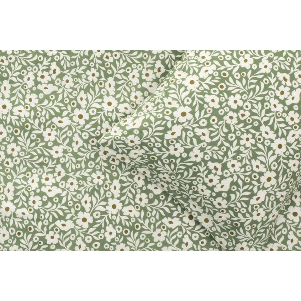 Comfort Dekbedovertrek Nina - Groen - 200x200/220 Cm 4 Comfort Dekbedovertrek Nina - Groen - 200x200/220 Cm - Afbeelding 2