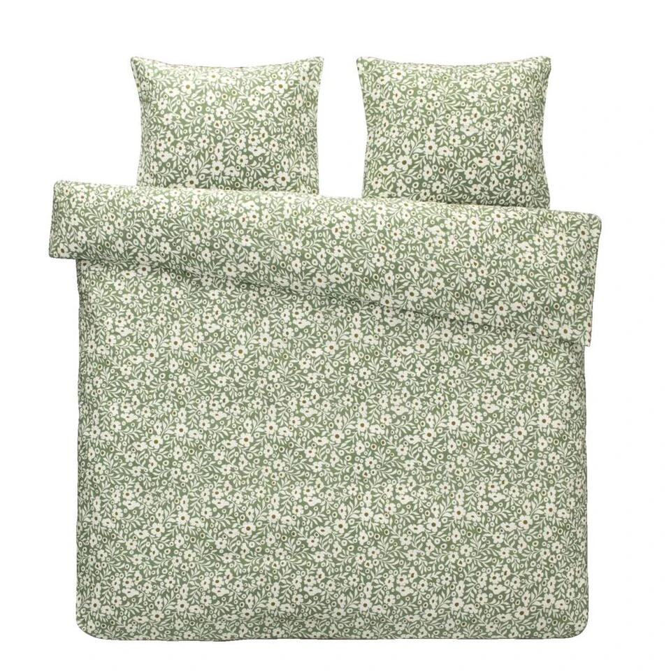 Comfort Dekbedovertrek Nina - Groen - 200x200/220 Cm 3 Comfort Dekbedovertrek Nina - Groen - 200x200/220 Cm