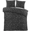 Dekbedovertrek Milou - Zwart/wit - 200x220 Cm -Leen Bakker Winkel 31106416