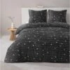Dekbedovertrek Milou - Zwart/wit - 240x220 Cm -Leen Bakker Winkel 31106417