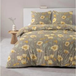 Dekbedovertrek Noor - Groen/geel - 200x200/220 Cm -Leen Bakker Winkel 31106444 9050