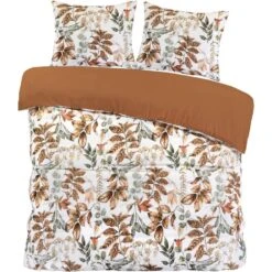 Dekbedovertrek Celina - Wit/terra - 200x220 Cm