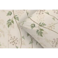 Dekbedovertrek Vera - Beige/groen - 240x220 Cm -Leen Bakker Winkel 31106735 9000