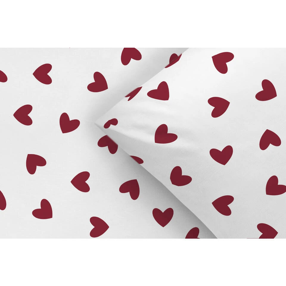 Dekbedovertrek Wies - Wit/rood - 140x200/220 Cm 4 Dekbedovertrek Wies - Wit/rood - 140x200/220 Cm - Afbeelding 2