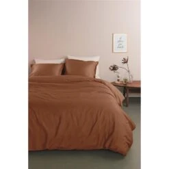 Ambiante Satin Uni Dekbedovertrek - 200x200/220 - Bruin -Leen Bakker Winkel 3142dc73fe1d4109b1aff2c3a5ab6f17