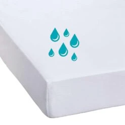 Waterdichte Matrasbeschermer Molton - Wit - 90x200 Cm -Leen Bakker Winkel 33102085 9001