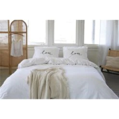 Walra - Dekbedovertrek Lively Love - 140x220 Cm - Wit -Leen Bakker Winkel 3367878eac344d498eebf09170b199fb