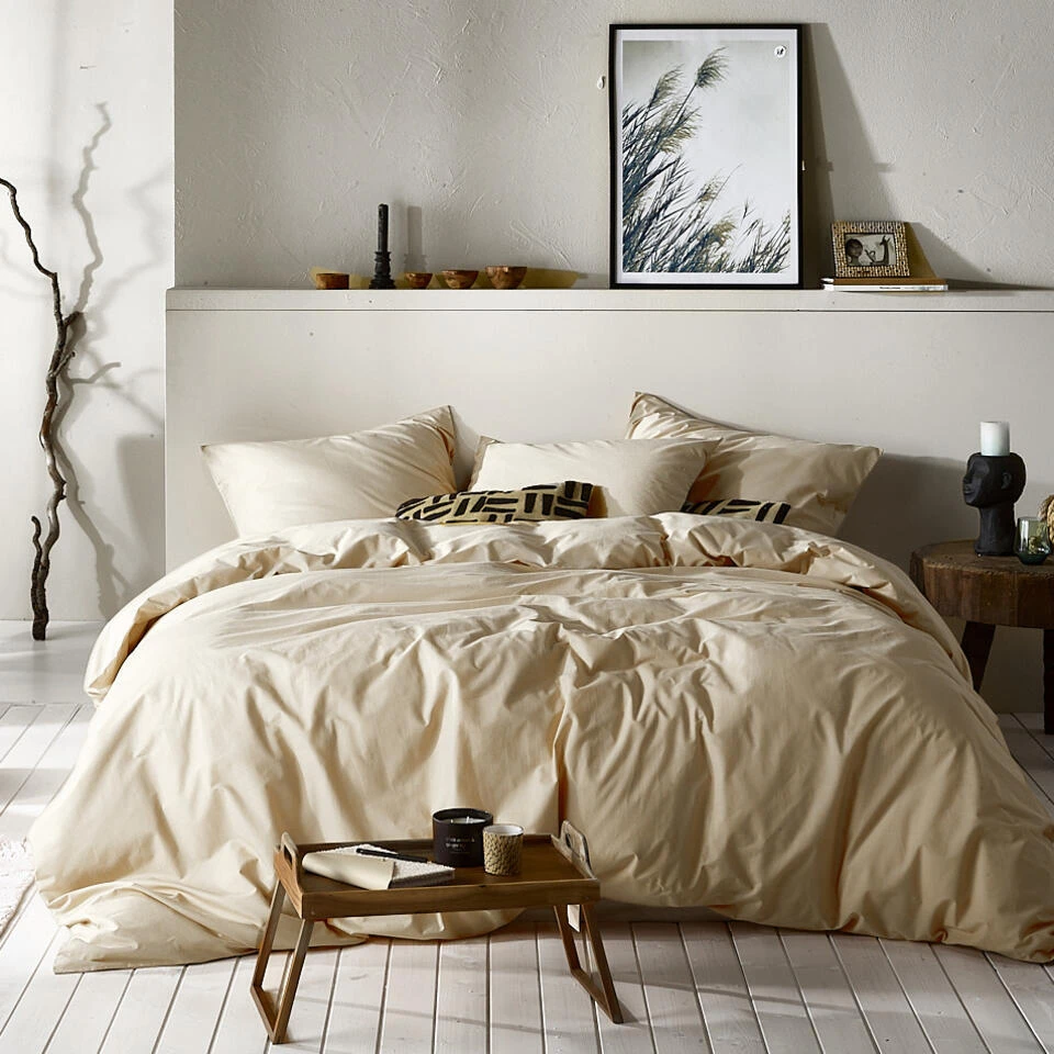 Moodit Dekbedovertrek Basil Sand - Lits Jumeaux - 240 X 220 Cm - Katoen 6 Moodit Dekbedovertrek Basil Sand - Lits Jumeaux - 240 X 220 Cm - Katoen - Afbeelding 4