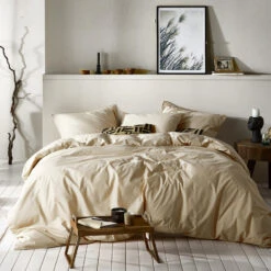 Moodit Dekbedovertrek Basil Sand - Tweepersoons - 200 X 220 Cm - Katoen -Leen Bakker Winkel 3850644bb3a34401abb4ced26c05ba75