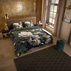 Pure Dekbedovertrek "bloemen" - Groen - (140x200/220 Cm) - Microfiber -Leen Bakker Winkel 3a38cc0e86964c0d924aee8a9e4e5fb9