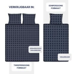 Ten Cate Katoenen Dekbedovertrek - 240x200/220 Cm - Graphic Navy -Leen Bakker Winkel 3fdbd7badd984293a82b322cdd1e85b8