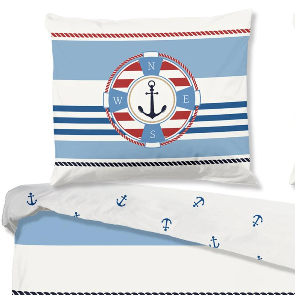 Pure We Are Sailing Dekbedovertrek Blauw-2-persoons (200 X 200/220 Cm) 4 Pure We Are Sailing Dekbedovertrek Blauw-2-persoons (200 X 200/220 Cm) - Afbeelding 2