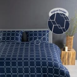 Ten Cate Katoenen Dekbedovertrek - 240x200/220 Cm - Graphic Navy -Leen Bakker Winkel 44424d9cb88f4933bb694bcff96e59e2