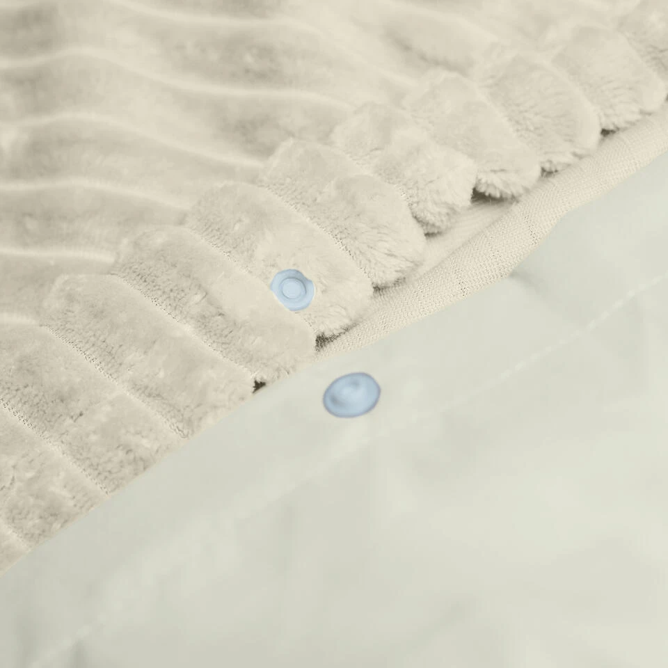 Dekbedovertrek Teddy Rib 140x220 – Fluweelzacht & Knus Design - Beige 8 Dekbedovertrek Teddy Rib 140x220 – Fluweelzacht & Knus Design - Beige - Afbeelding 6