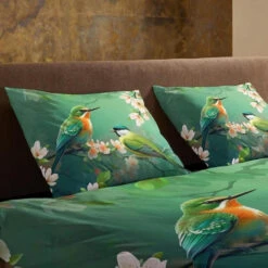 Pure Dekbedovertrek "bloemen En Vogels" - Groen - (240x200/220 Cm) - Microfiber -Leen Bakker Winkel 45e14c9c86994ba1abdc84f7cbfafe7f