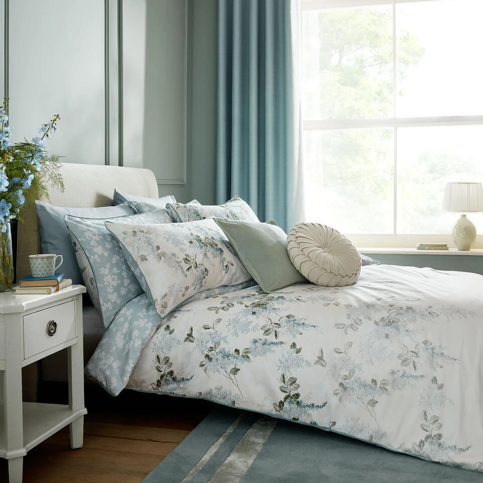 Laura Ashley Mirabelle Pale Seaspray Dekbedovertrek Tweepersoons 200 X 4 Laura Ashley Mirabelle Pale Seaspray Dekbedovertrek Tweepersoons 200 X - Afbeelding 2