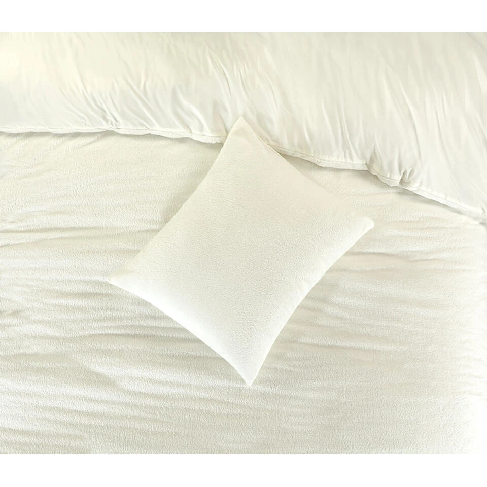 Zavelo Teddy Comfort Dekbedovertrek Creme-2-persoons (200 X 200/220 Cm) 9 Zavelo Teddy Comfort Dekbedovertrek Creme-2-persoons (200 X 200/220 Cm) - Afbeelding 7