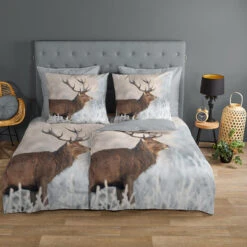 Good Morning Edelhert Dekbedovertrek Grijs-1-persoons (140 X 200/220 Cm) -Leen Bakker Winkel 4995e46feca3453f809c2b117b92f1c7