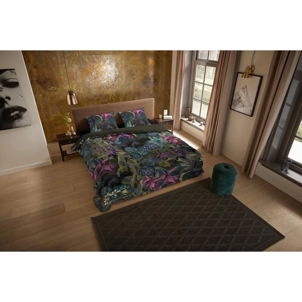 Pure Dekbedovertrek "bladeren / Jungle" - Multi - (200x200/220 Cm) - Microfiber 4 Pure Dekbedovertrek "bladeren / Jungle" - Multi - (200x200/220 Cm) - Microfiber - Afbeelding 2