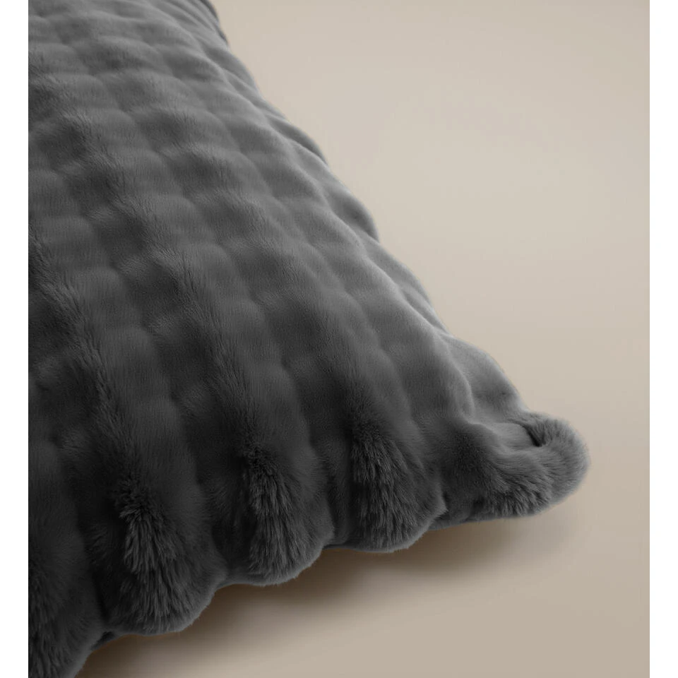 Dekbedovertrek 200x220 – Pompom Design & Warm Flanel Fleece - Antraciet 8 Dekbedovertrek 200x220 – Pompom Design & Warm Flanel Fleece - Antraciet - Afbeelding 6