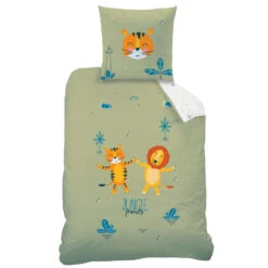 Merkloos Matt & Rose Dekbedovertrek Jungle Friends - Eenpersoons - 140 X 200 Cm - Katoen -Leen Bakker Winkel 4ca7890a085049d8bd0f70065c89e567