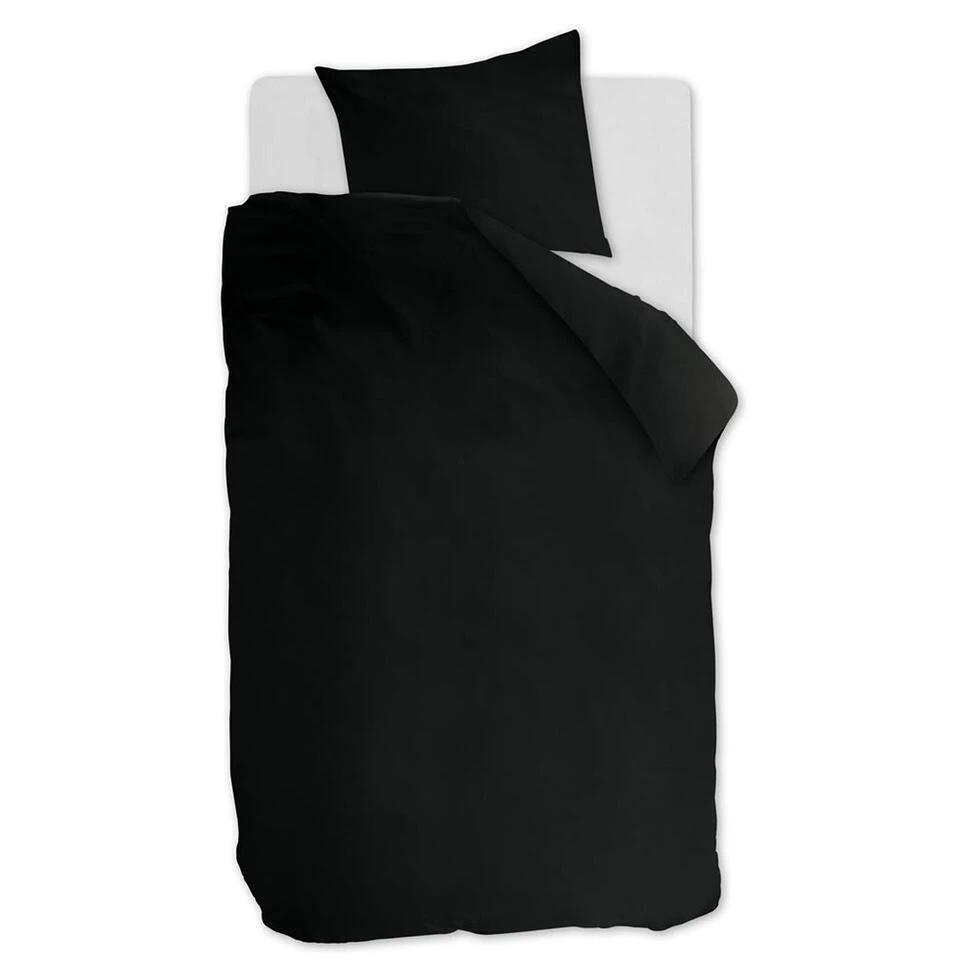 Ambiante Cotton Uni Dekbedovertrek - 260x200/220 - Zwart 7 Ambiante Cotton Uni Dekbedovertrek - 260x200/220 - Zwart - Afbeelding 5