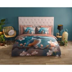 Good Morning IJsvogel Dekbedovertrek Blauw-2-persoons (200 X 200/220 Cm) -Leen Bakker Winkel 544b05408afe447ab541d8b51f966833