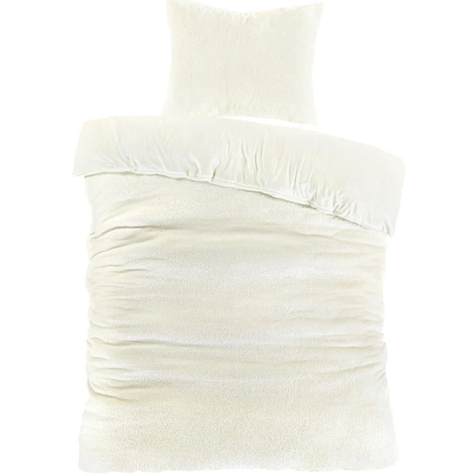 Zavelo Teddy Comfort Dekbedovertrek Creme-Lits-jumeaux (240 X 200/220 Cm) 6 Zavelo Teddy Comfort Dekbedovertrek Creme-Lits-jumeaux (240 X 200/220 Cm) - Afbeelding 4