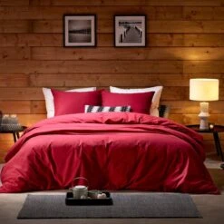 De Witte Lietaer Dekbedovertrek Laura Burgundy - 240 X 220 Cm - Flanel -Leen Bakker Winkel 599cea71b6f7469f8fa5fc73a259d3ea 1