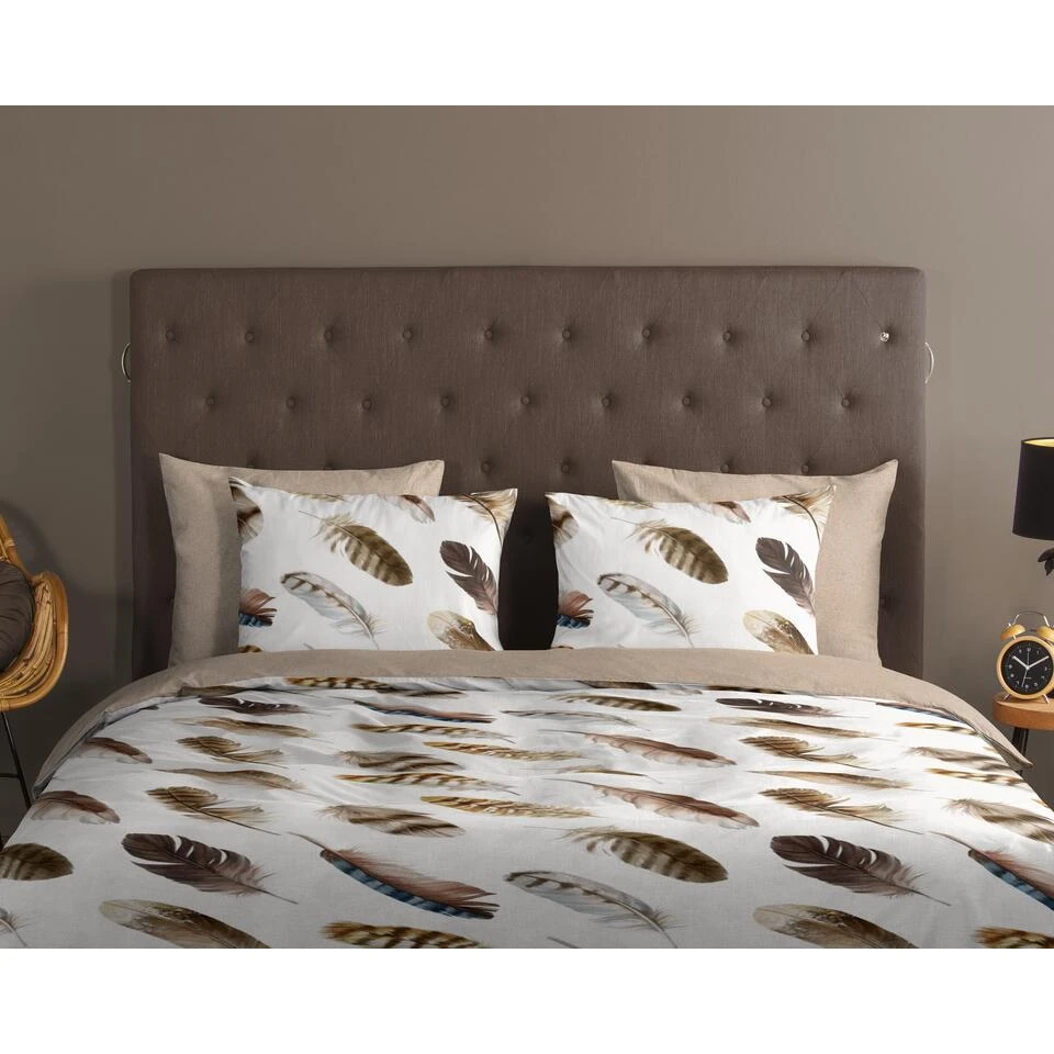 Good Morning Dekbedovertrek "veren" - Zand - (140x200/220 Cm) - Katoen 5 Good Morning Dekbedovertrek "veren" - Zand - (140x200/220 Cm) - Katoen - Afbeelding 3