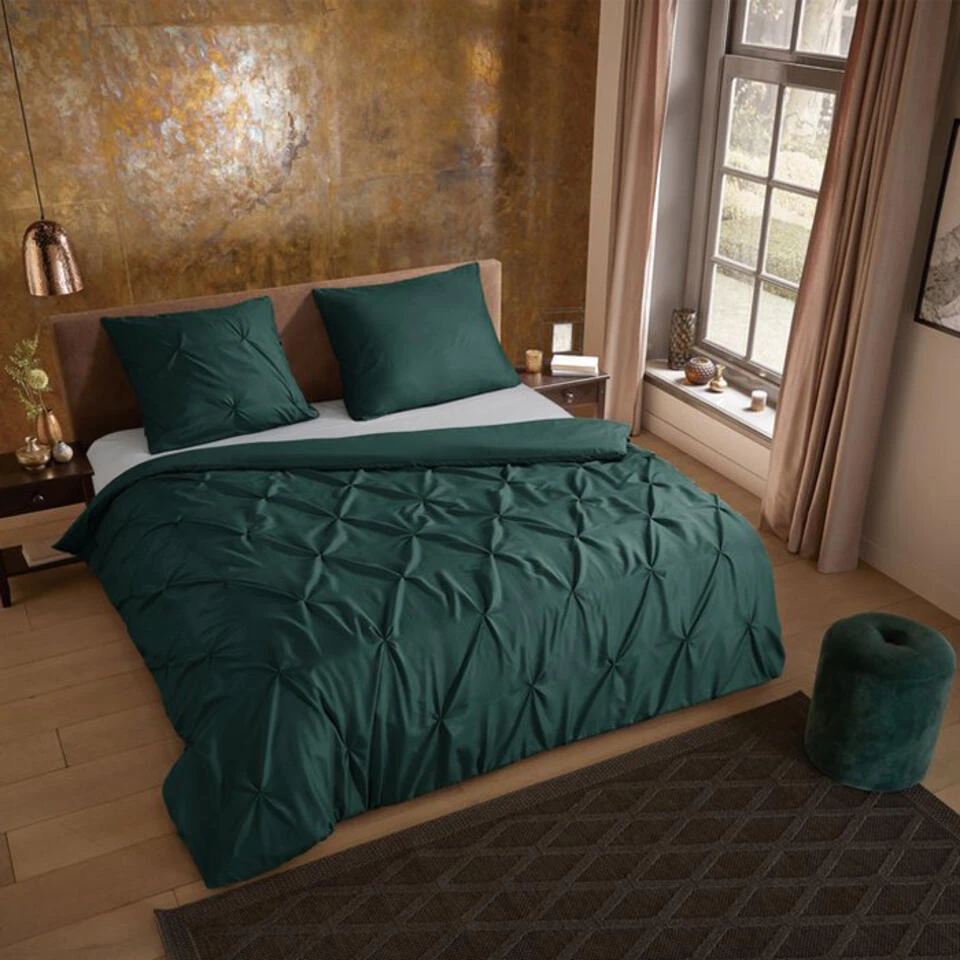 Pure Dekbedovertrek Luxe Chesterfield Groen-1-persoons (140 X 200/220 Cm) 5 Pure Dekbedovertrek Luxe Chesterfield Groen-1-persoons (140 X 200/220 Cm) - Afbeelding 3