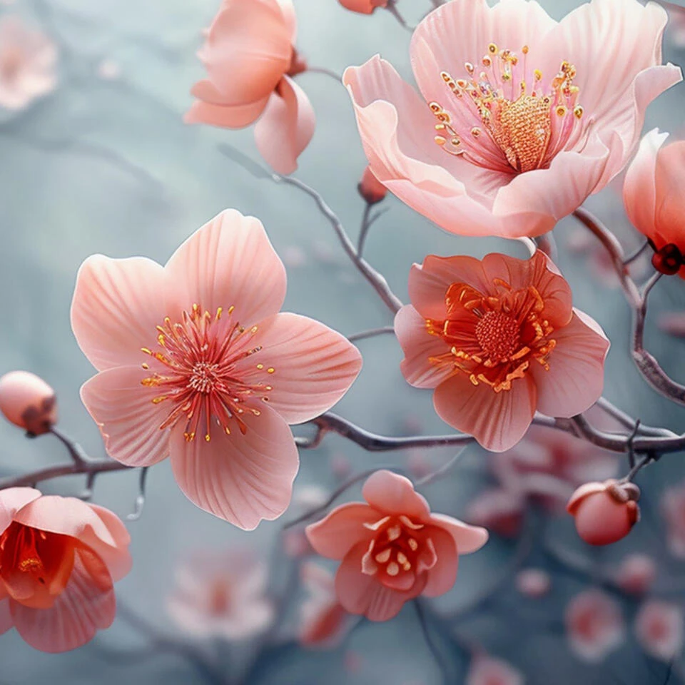 Good Morning Dekbedovertrek "bloemen" - Grijs - (200x200/220 Cm) - Katoen 8 Good Morning Dekbedovertrek "bloemen" - Grijs - (200x200/220 Cm) - Katoen - Afbeelding 6