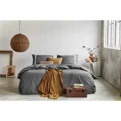Walra - Dekbedovertrek Timeless Chic - 200x220 Cm - Antraciet -Leen Bakker Winkel 61e976317b274e75b62027a7fc41de65