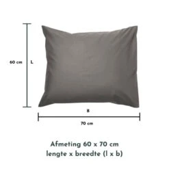 Zavelo Kussenslopen - Hotelkwaliteit - Set Van 2 Stuks - Antraciet - 60x70cm... -Leen Bakker Winkel 64611910d2bb4d62ab8dc6976dcae119