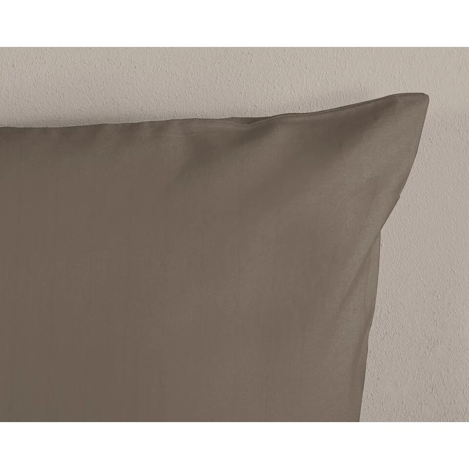 Pure Dekbedovertrek "uni Dessin" - Taupe - (200x200/220 Cm) - Microfiber 6 Pure Dekbedovertrek "uni Dessin" - Taupe - (200x200/220 Cm) - Microfiber - Afbeelding 4