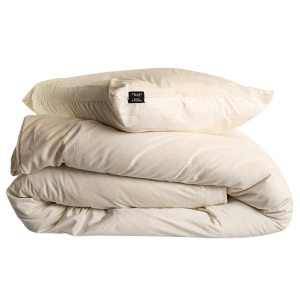 Zavelo Dekbedovertrek Velvet Comfort Ivoor-2-persoons (200 X 200/220 Cm) 4 Zavelo Dekbedovertrek Velvet Comfort Ivoor-2-persoons (200 X 200/220 Cm) - Afbeelding 2