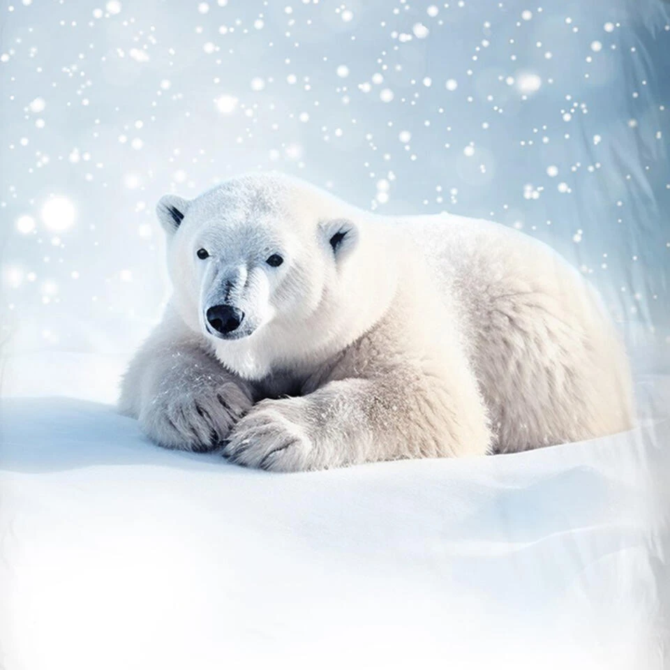 Good Morning IJsbeer Flanel Dekbedovertrek Blauw 5 Good Morning IJsbeer Flanel Dekbedovertrek Blauw - Afbeelding 3