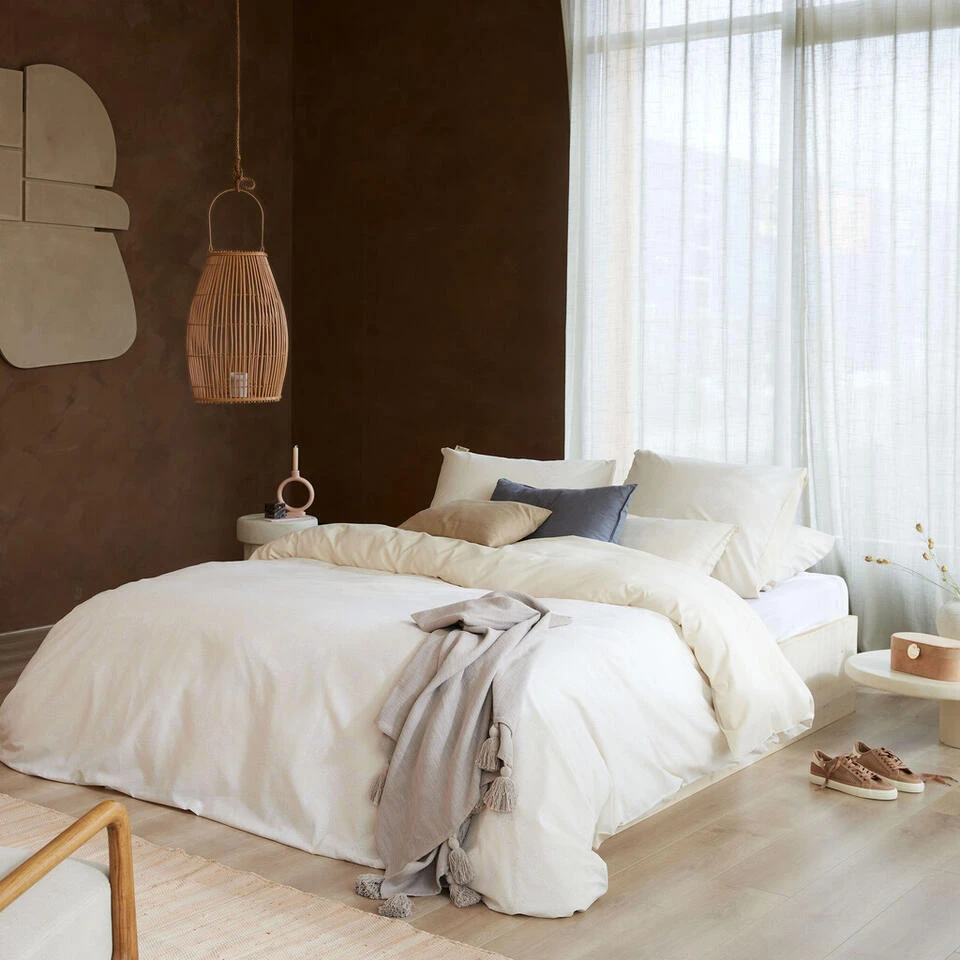 Walra - Dekbedovertrek Yarrow Elegance - 140x220 Cm - Zand 8 Walra - Dekbedovertrek Yarrow Elegance - 140x220 Cm - Zand - Afbeelding 6