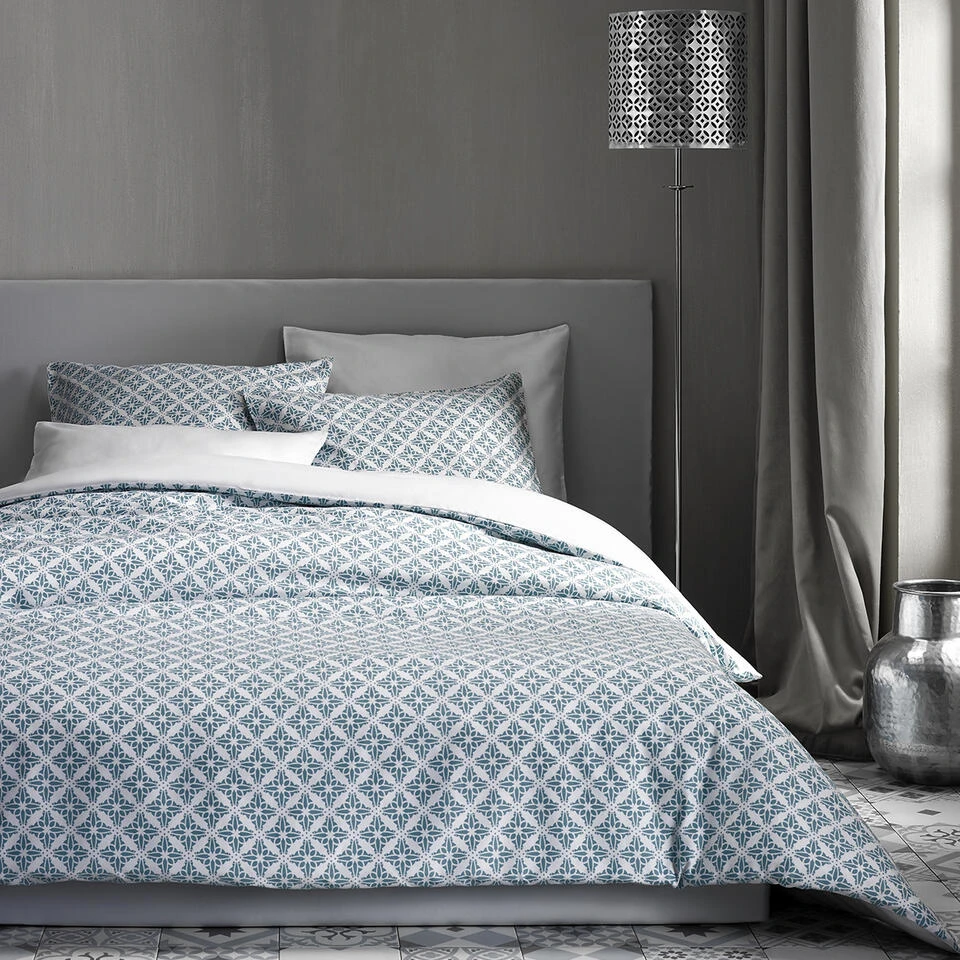 De Witte Lietaer Dekbedovertrek Katoen Satijn Azulejos - 240 X 220 Cm 8 De Witte Lietaer Dekbedovertrek Katoen Satijn Azulejos - 240 X 220 Cm - Afbeelding 6