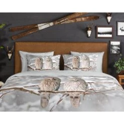 Good Morning Sneeuwuilen Flanel Dekbedovertrek Grijs-1-persoons (140 X 200/22... -Leen Bakker Winkel 79b4dd48ce924361a5443cbd7f7f2b57