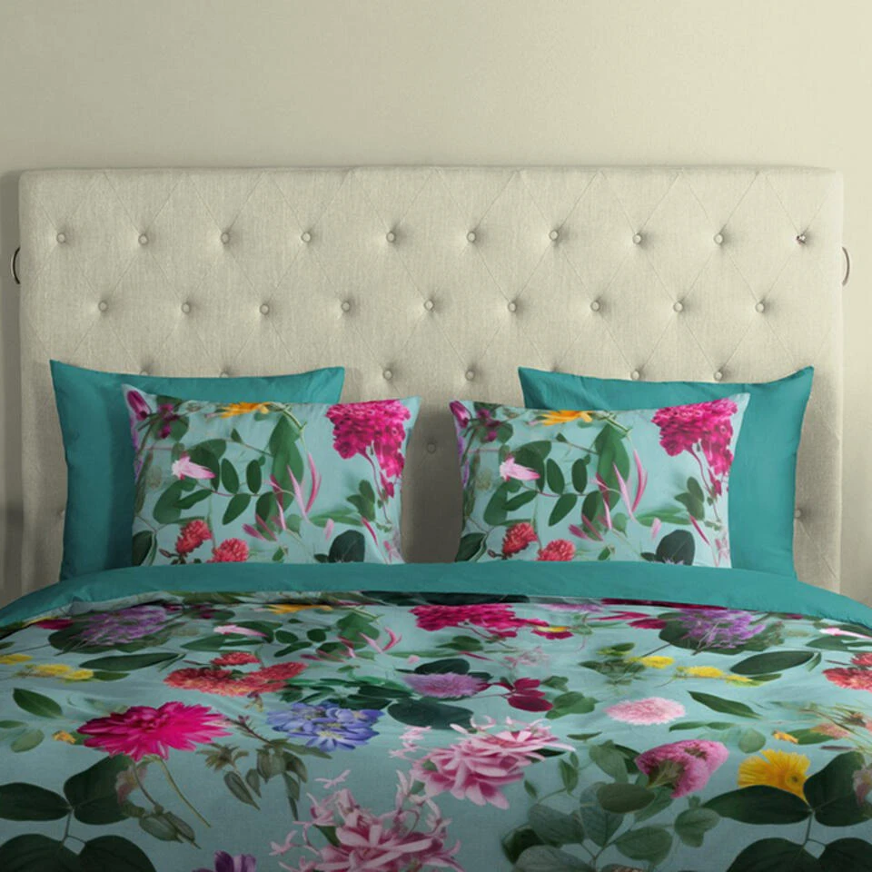 Good Morning Flowerdream Dekbedovertrek Aqua-1-persoons (140 X 200/220 Cm) 6 Good Morning Flowerdream Dekbedovertrek Aqua-1-persoons (140 X 200/220 Cm) - Afbeelding 4