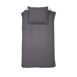 Cinderella Dekbedovertrek Uni Flanel - Antraciet - 140x200/220 Cm